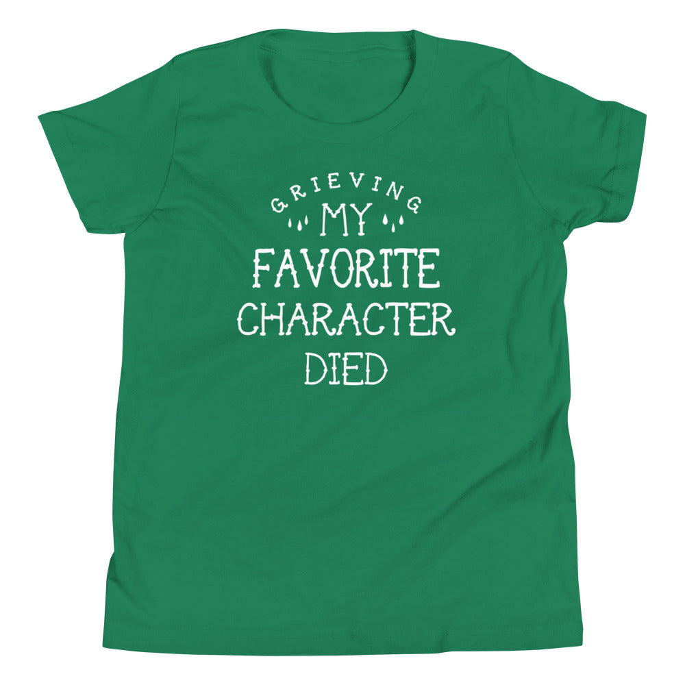 My Favorite Character Died Kid's Youth Tee Hoodie, Sweatshirt | PureTeeCo.com (Image 5)