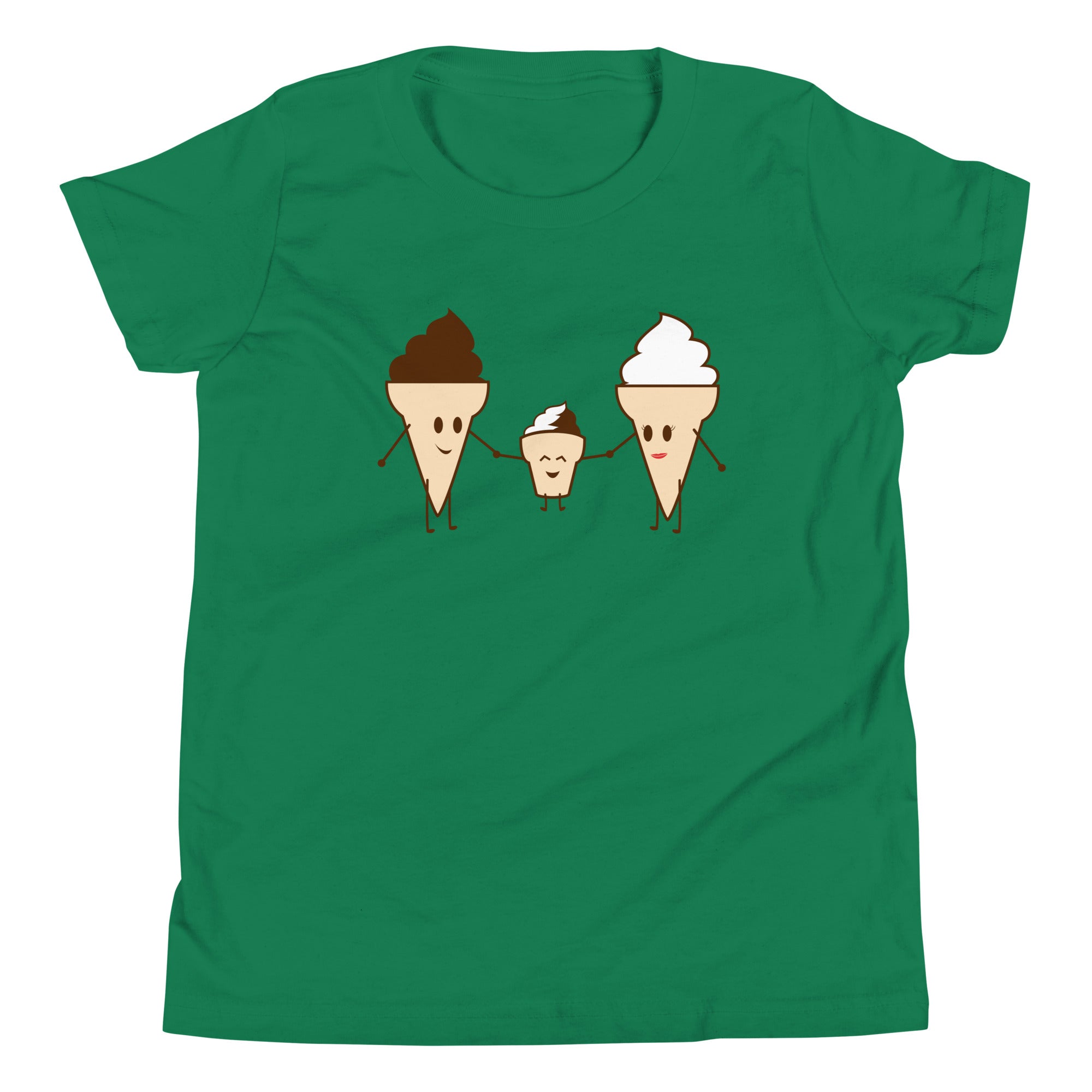 Ice Cream Family Kid's Youth Tee Hoodie, Sweatshirt | PureTeeCo.com (Image 1)