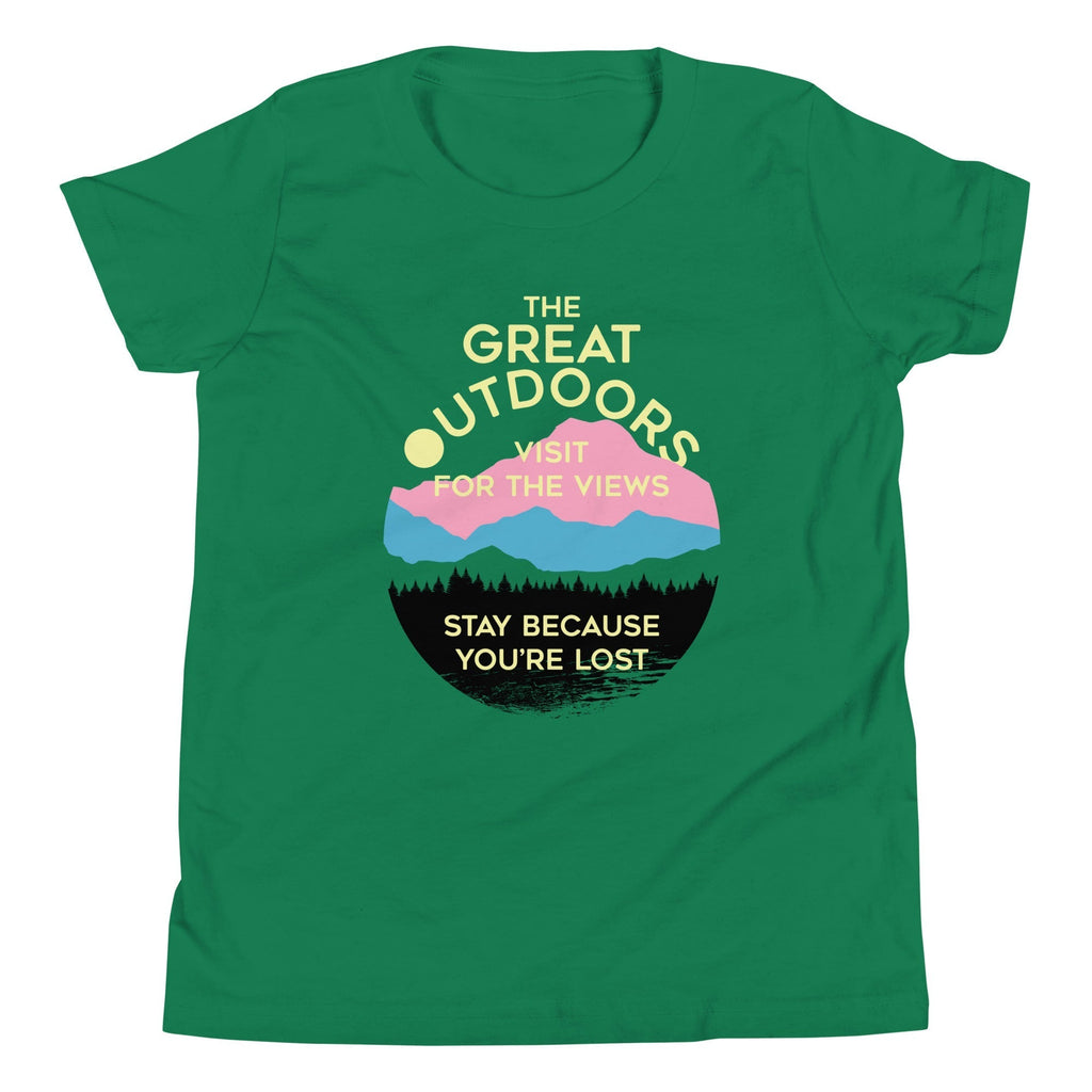 The Great Outdoors Kid's Youth Tee Hoodie, Sweatshirt | PureTeeCo.com (Image 4)