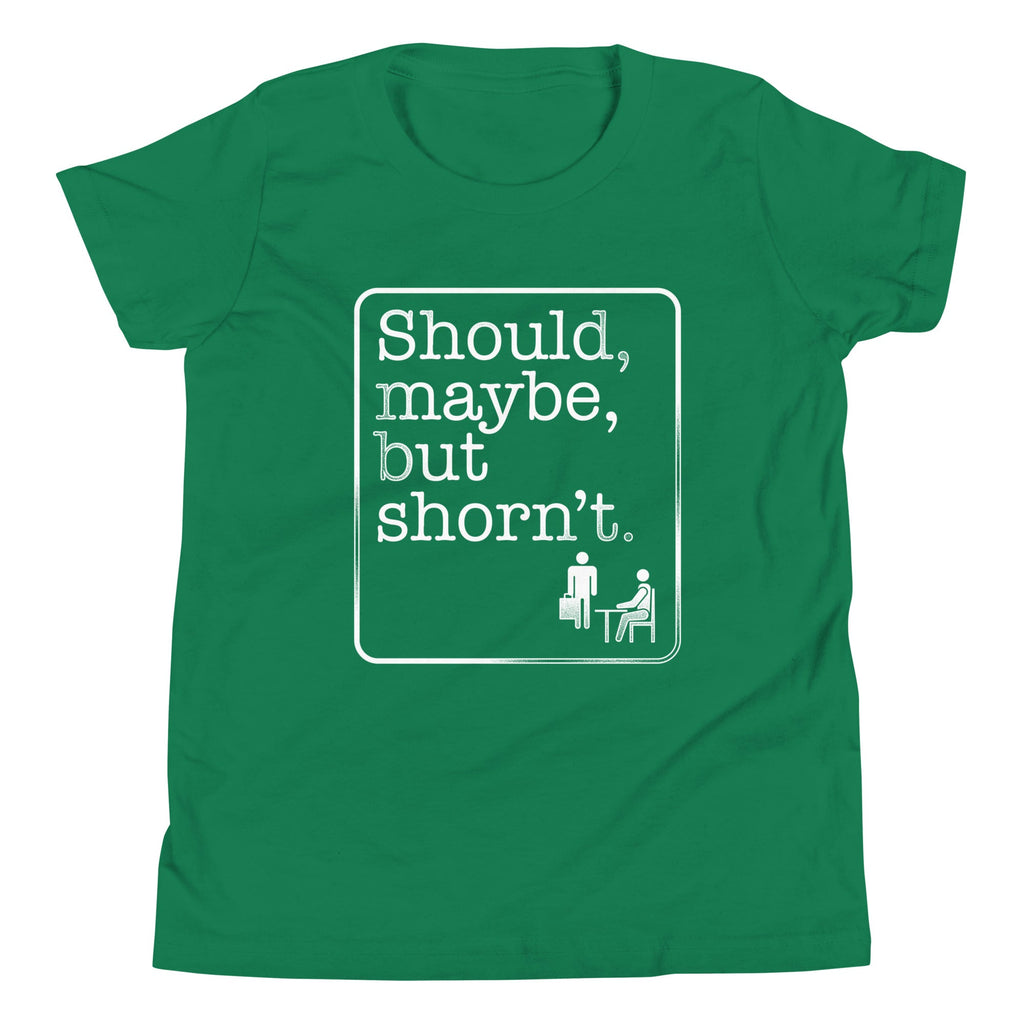 Should, Maybe, But Shorn't Kid's Youth Tee Hoodie, Sweatshirt | PureTeeCo.com (Image 5)