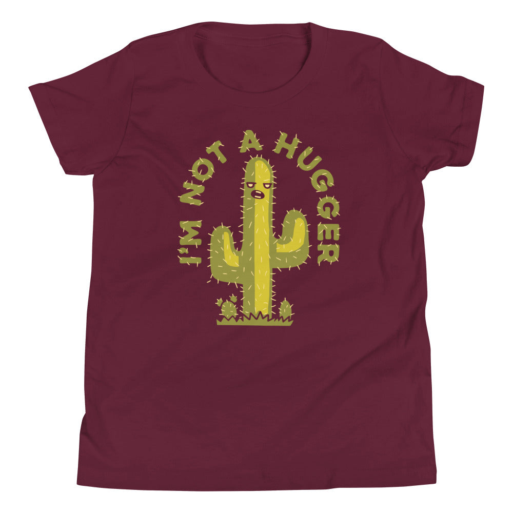 I'm Not A Hugger Kid's Youth Tee Hoodie, Sweatshirt | PureTeeCo.com (Image 3)