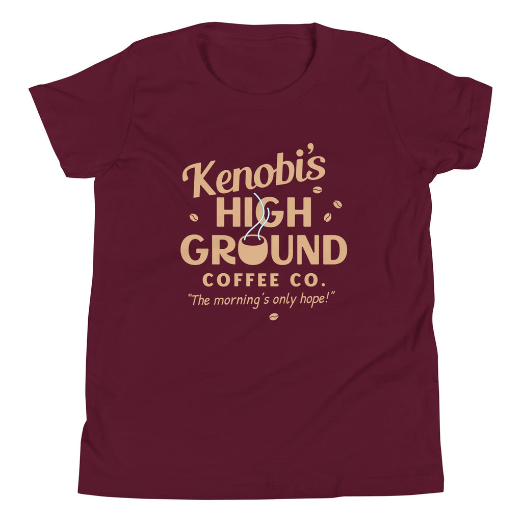Kenobi's High Ground Coffee Co Kid's Youth Tee Hoodie, Sweatshirt | PureTeeCo.com (Image 3)