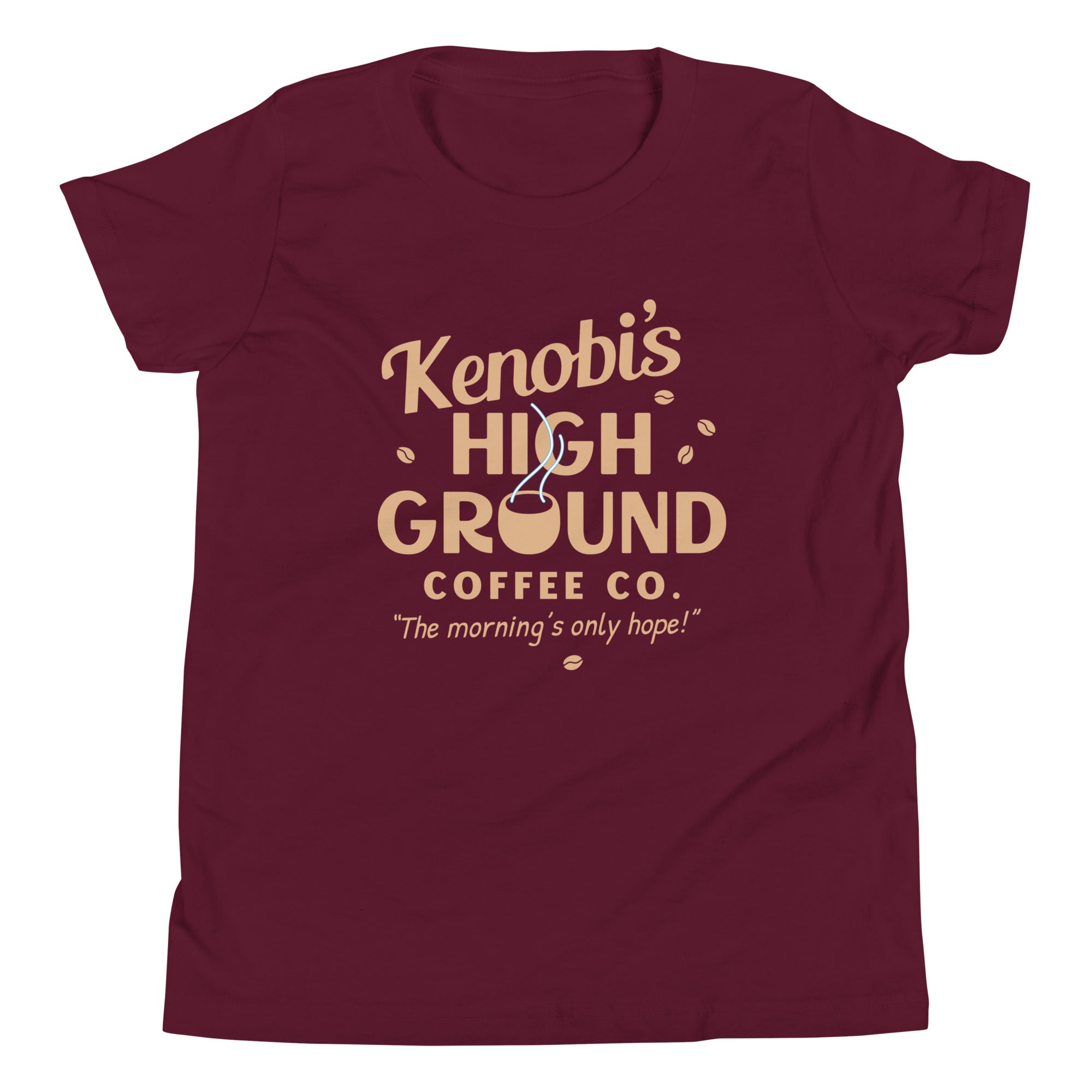 Kenobi's High Ground Coffee Co Kid's Youth Tee Hoodie, Sweatshirt | PureTeeCo.com (Image 3)