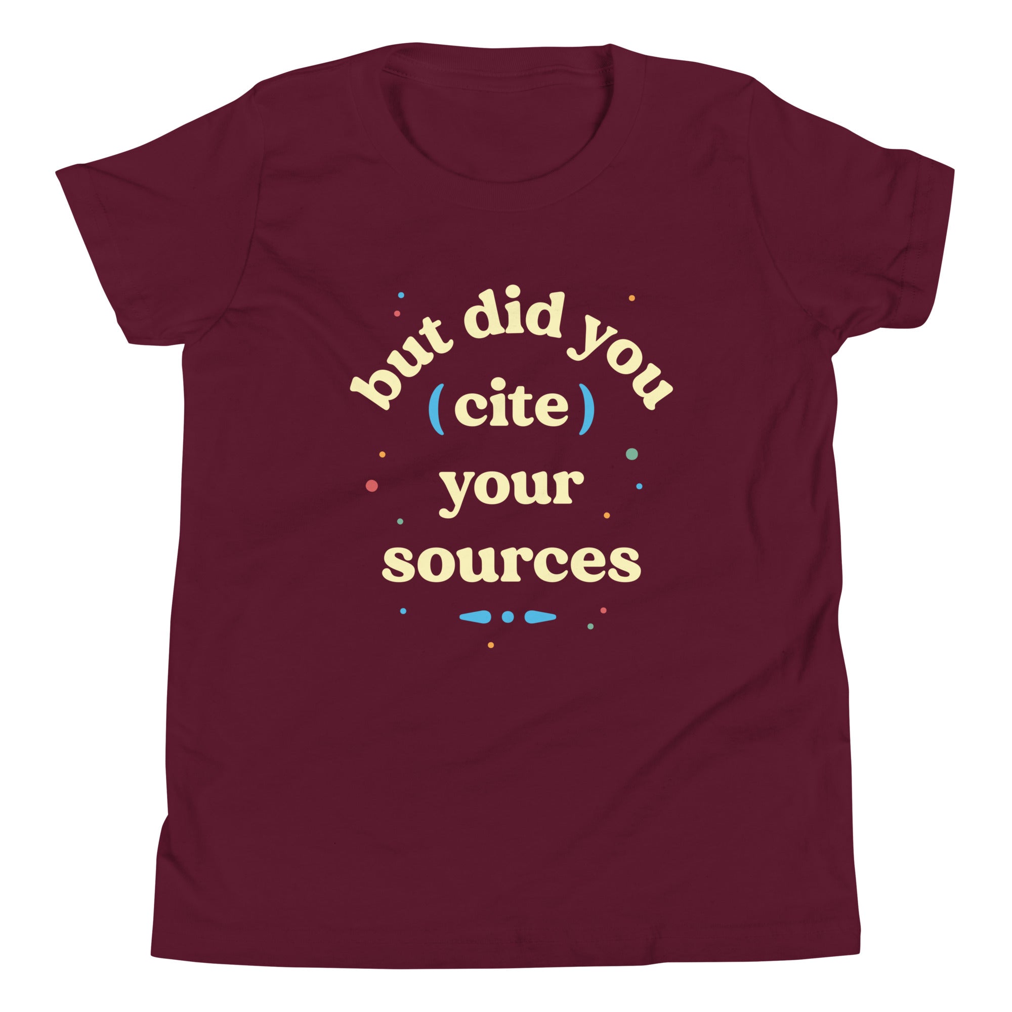 But Did You Cite Your Sources Kid's Youth Tee Hoodie, Sweatshirt | PureTeeCo.com (Image 3)
