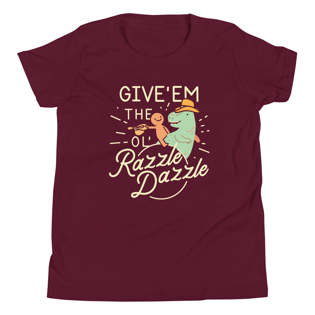 Give'em The Ol' Razzle Dazzle Kid's Youth Tee Hoodie, Sweatshirt | PureTeeCo.com (Image 3)