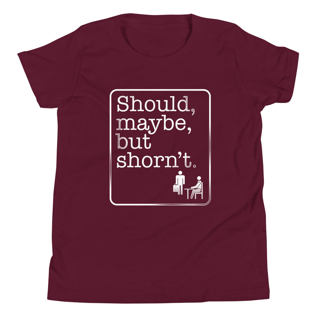 Should, Maybe, But Shorn't Kid's Youth Tee Hoodie, Sweatshirt | PureTeeCo.com (Image 3)