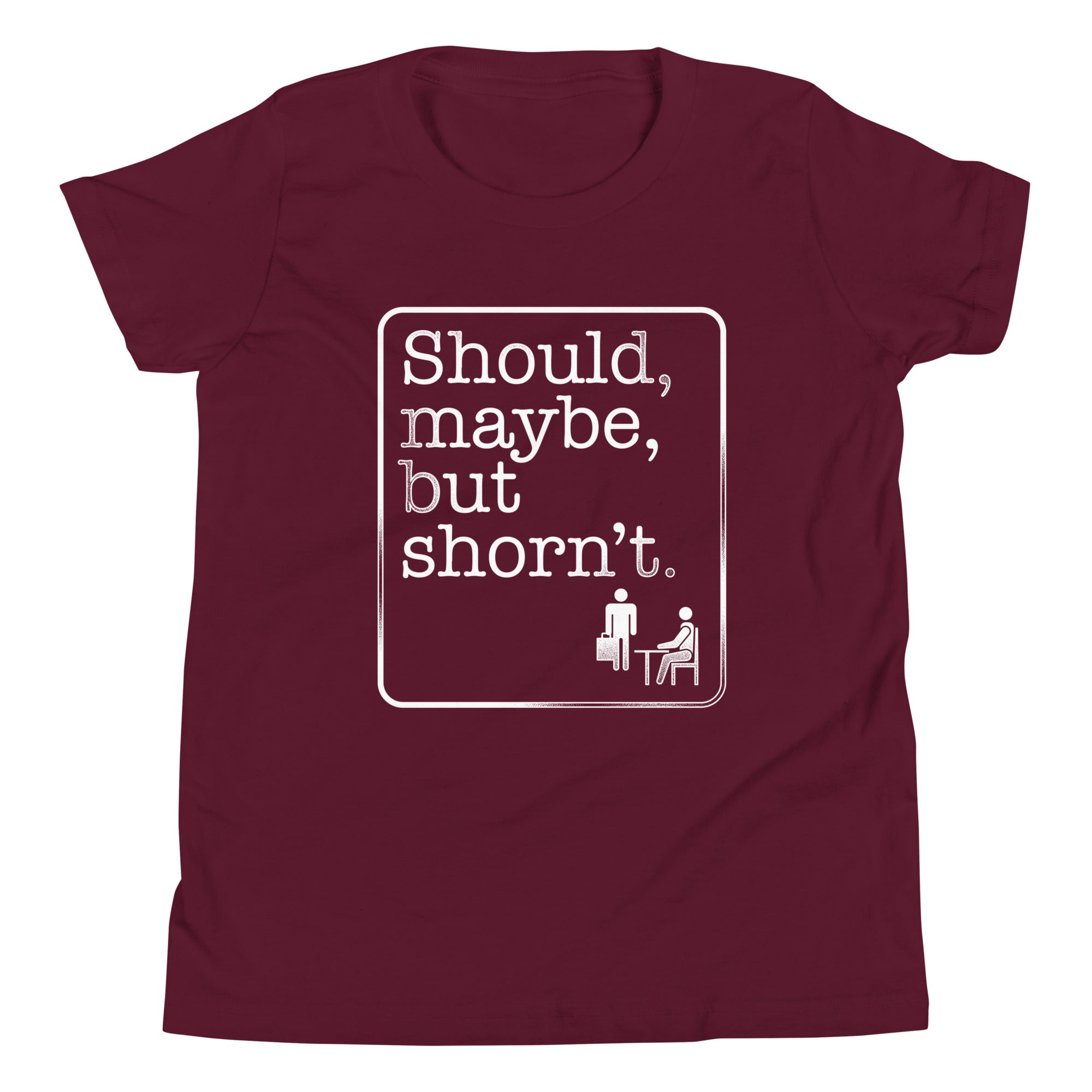 Should, Maybe, But Shorn't Kid's Youth Tee Hoodie, Sweatshirt | PureTeeCo.com (Image 3)