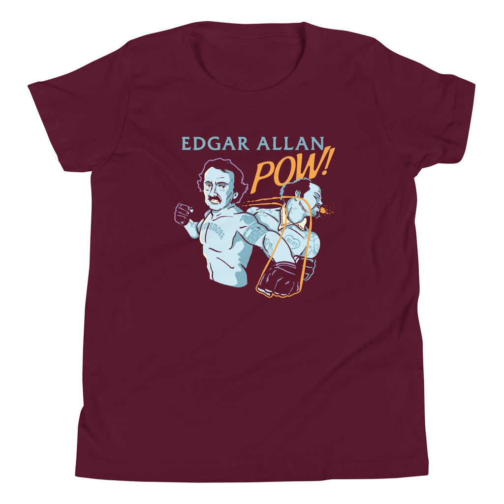 Edgar Allan Pow! Kid's Youth Tee Hoodie, Sweatshirt | PureTeeCo.com (Image 3)