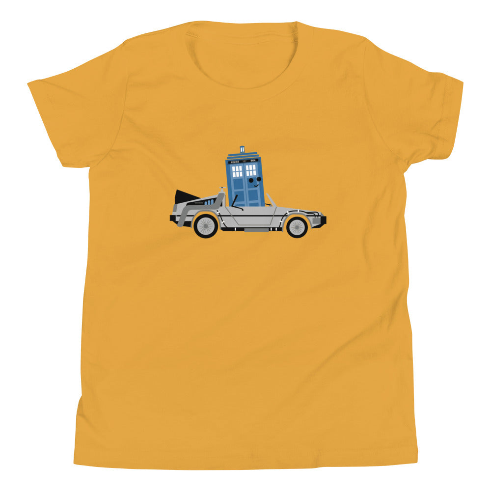 Time Machine x Two Kid's Youth Tee Hoodie, Sweatshirt | PureTeeCo.com (Image 4)