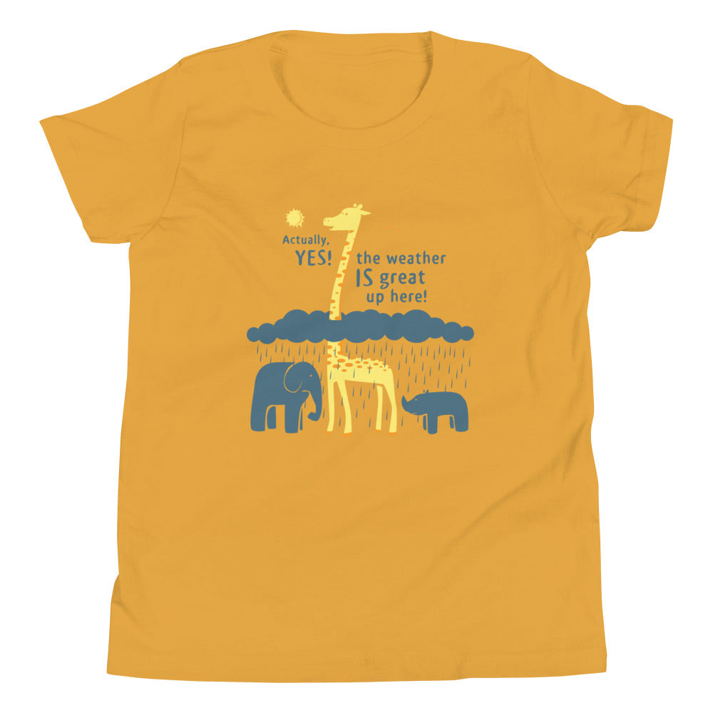 The Weather Is Great Up Here! Kid's Youth Tee Hoodie, Sweatshirt | PureTeeCo.com (Image 2)