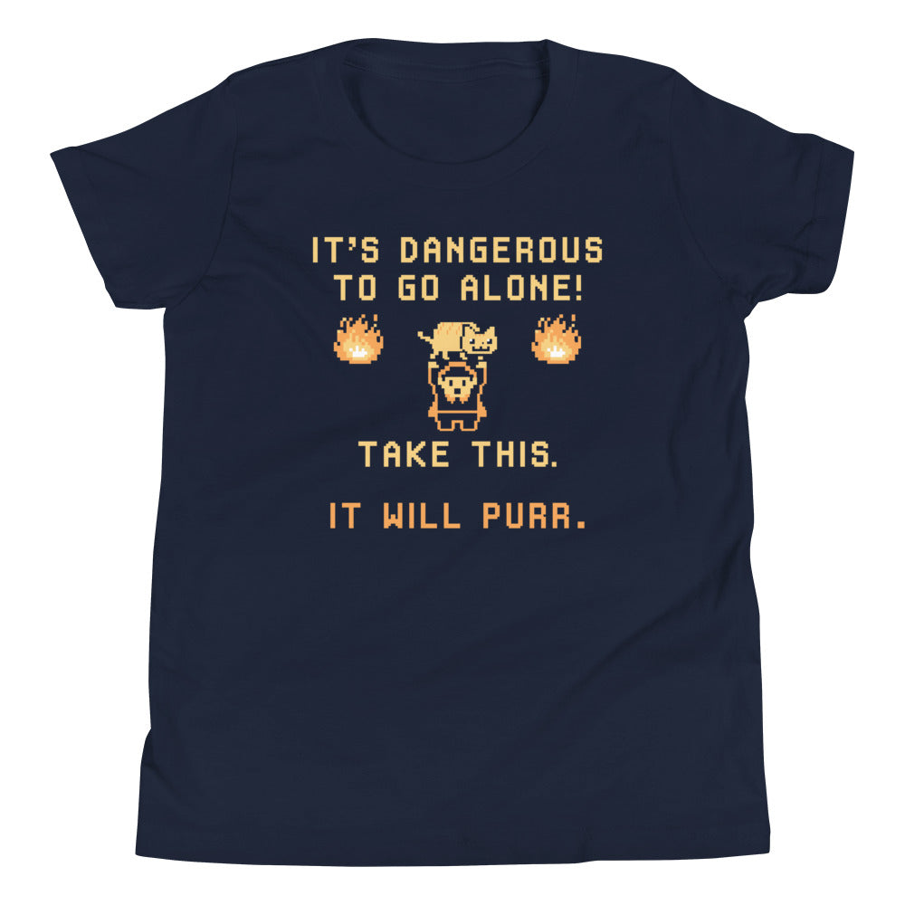 It's Dangerous To Go Alone Kid's Youth Tee Hoodie, Sweatshirt | PureTeeCo.com (Image 3)