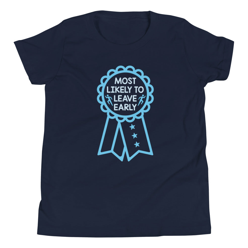 Most Likely To Leave Early Kid's Youth Tee Hoodie, Sweatshirt | PureTeeCo.com (Image 2)