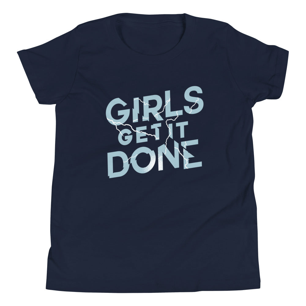 Girls Get It Done Kid's Youth Tee Hoodie, Sweatshirt | PureTeeCo.com (Image 2)