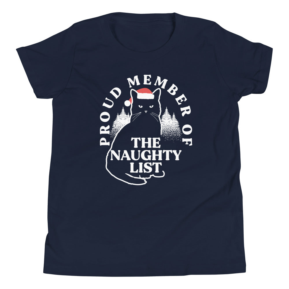The Naughty List Kid's Youth Tee Hoodie, Sweatshirt | PureTeeCo.com (Image 3)