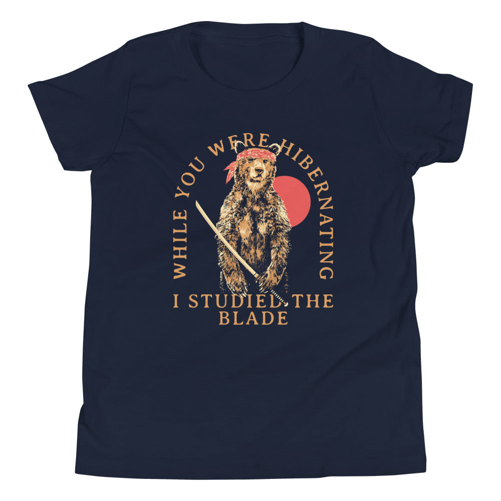 I Studied The Blade Kid's Youth Tee Hoodie, Sweatshirt | PureTeeCo.com (Image 3)