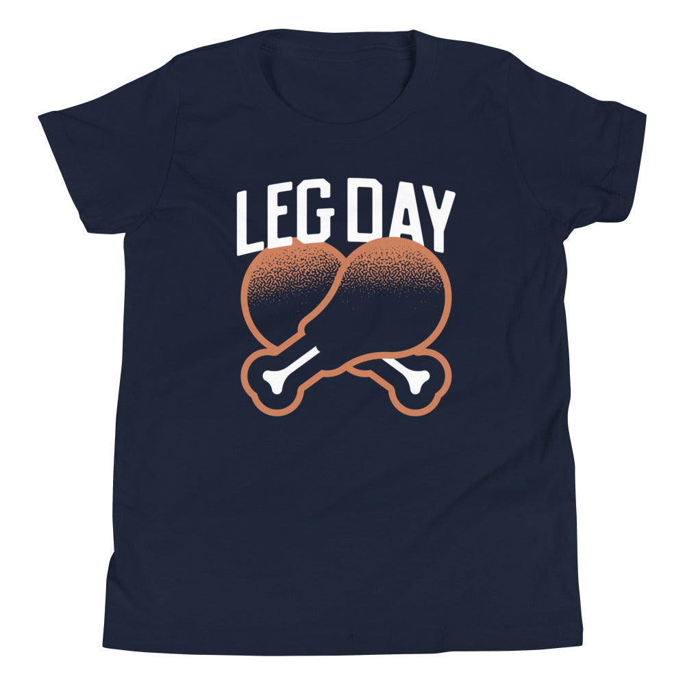 Leg Day Kid's Youth Tee Hoodie, Sweatshirt | PureTeeCo.com (Image 2)