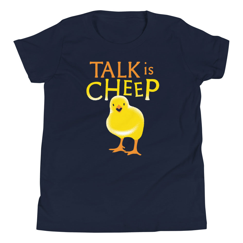 Talk Is Cheep Kid's Youth Tee Hoodie, Sweatshirt | PureTeeCo.com (Image 2)