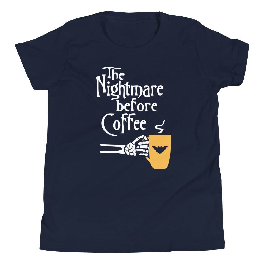 The Nightmare Before Coffee Kid's Youth Tee Hoodie, Sweatshirt | PureTeeCo.com (Image 2)