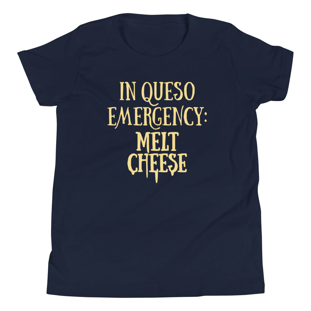 In Queso Emergency: Melt Cheese Kid's Youth Tee Hoodie, Sweatshirt | PureTeeCo.com (Image 3)