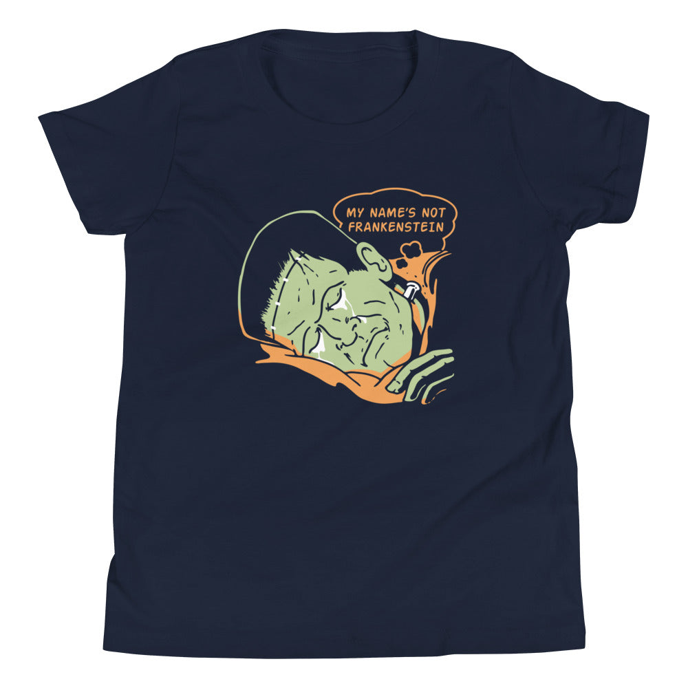 My Name's Not Frankenstein Kid's Youth Tee Hoodie, Sweatshirt | PureTeeCo.com (Image 2)