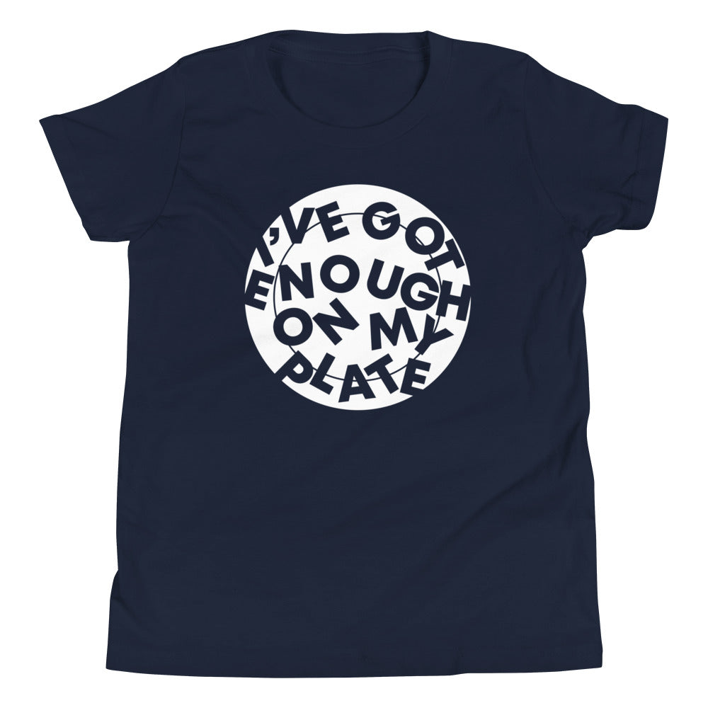 I've Got Enough On My Plate Kid's Youth Tee Hoodie, Sweatshirt | PureTeeCo.com (Image 3)