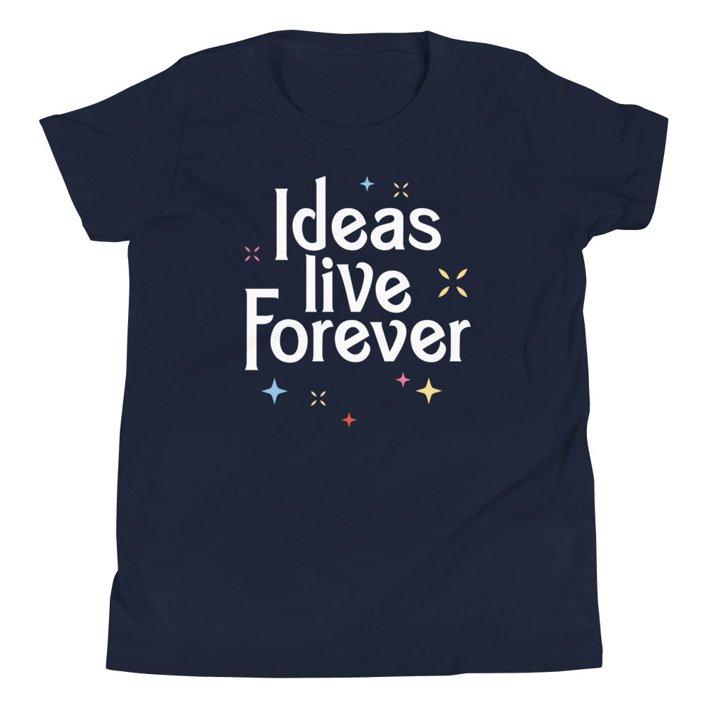 Ideas Live Forever Kid's Youth Tee Hoodie, Sweatshirt | PureTeeCo.com (Image 1)