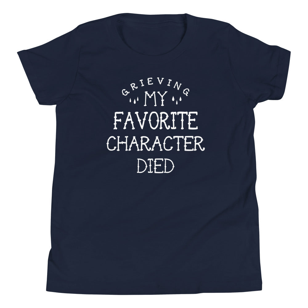 My Favorite Character Died Kid's Youth Tee Hoodie, Sweatshirt | PureTeeCo.com (Image 2)