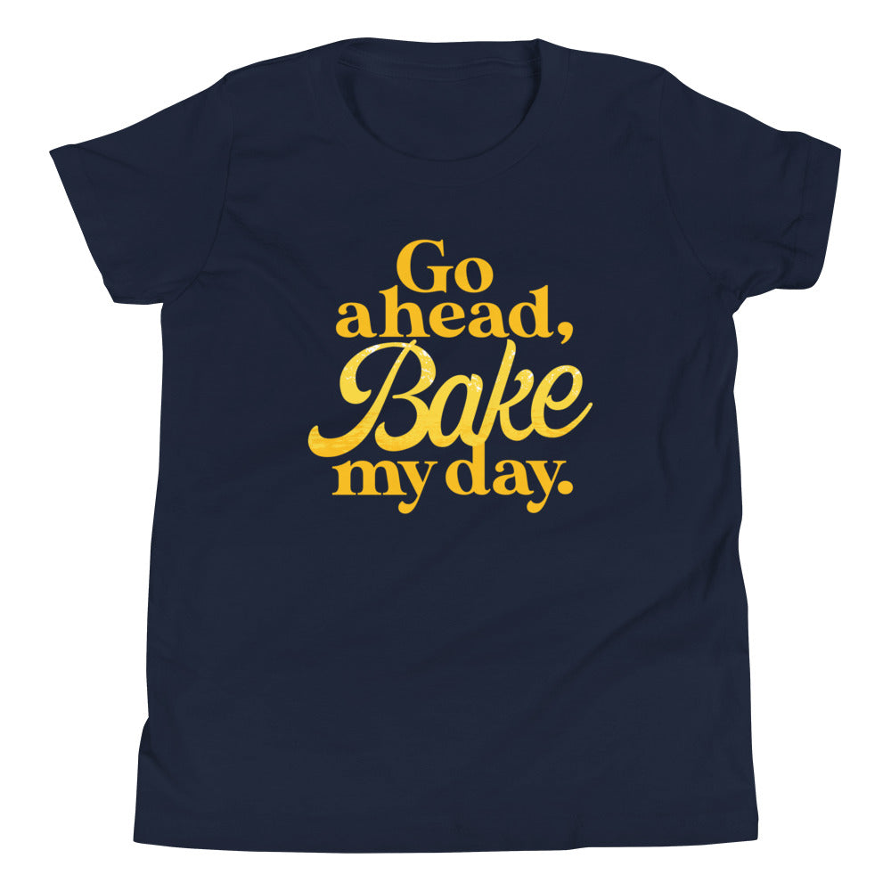 Go Ahead, Bake My Day Kid's Youth Tee Hoodie, Sweatshirt | PureTeeCo.com (Image 1)