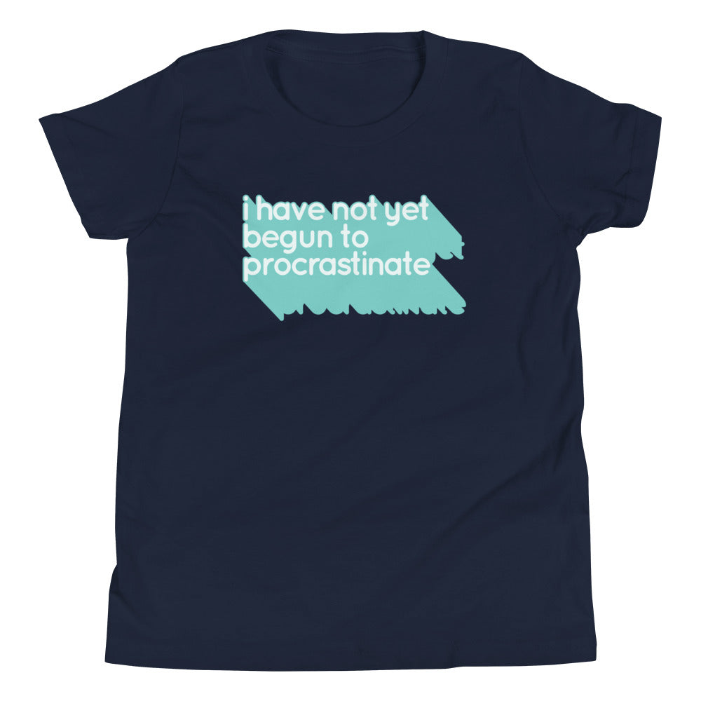 Not Begun To Procrastinate Kid's Youth Tee Hoodie, Sweatshirt | PureTeeCo.com (Image 1)