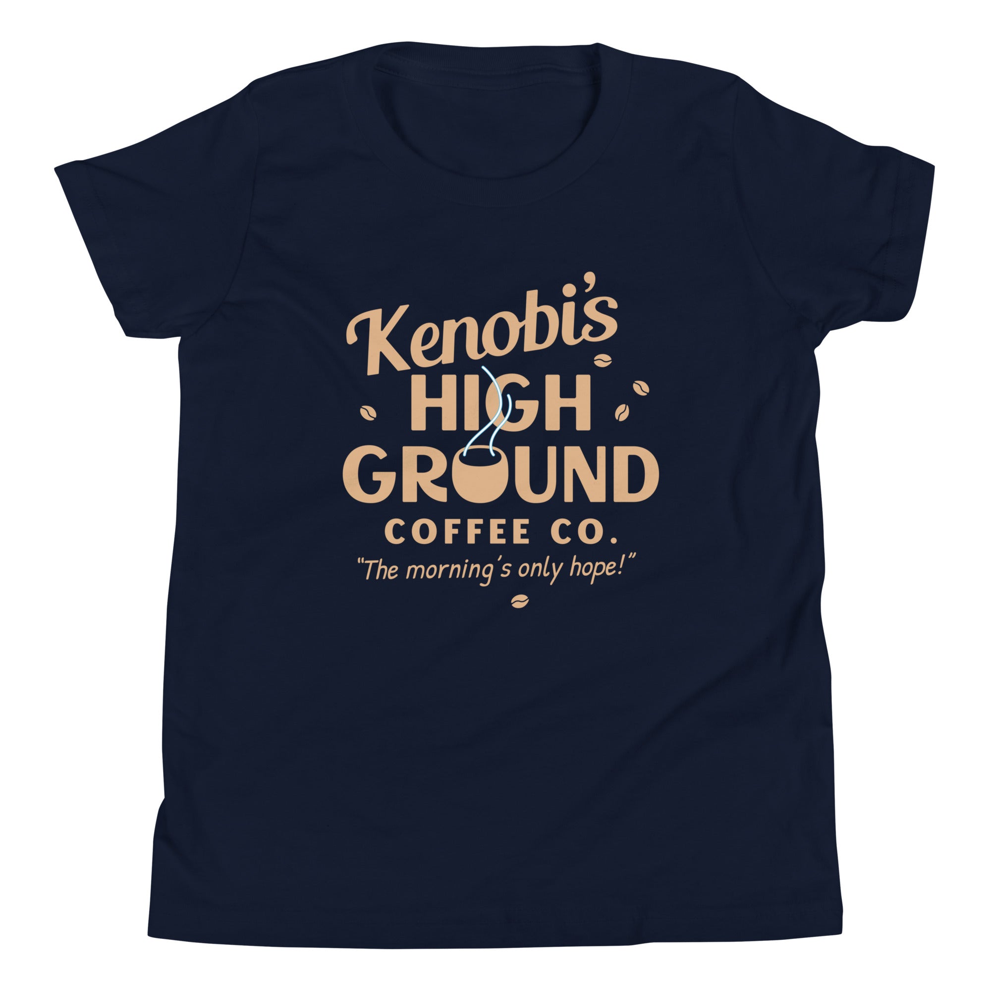 Kenobi's High Ground Coffee Co Kid's Youth Tee Hoodie, Sweatshirt | PureTeeCo.com (Image 1)