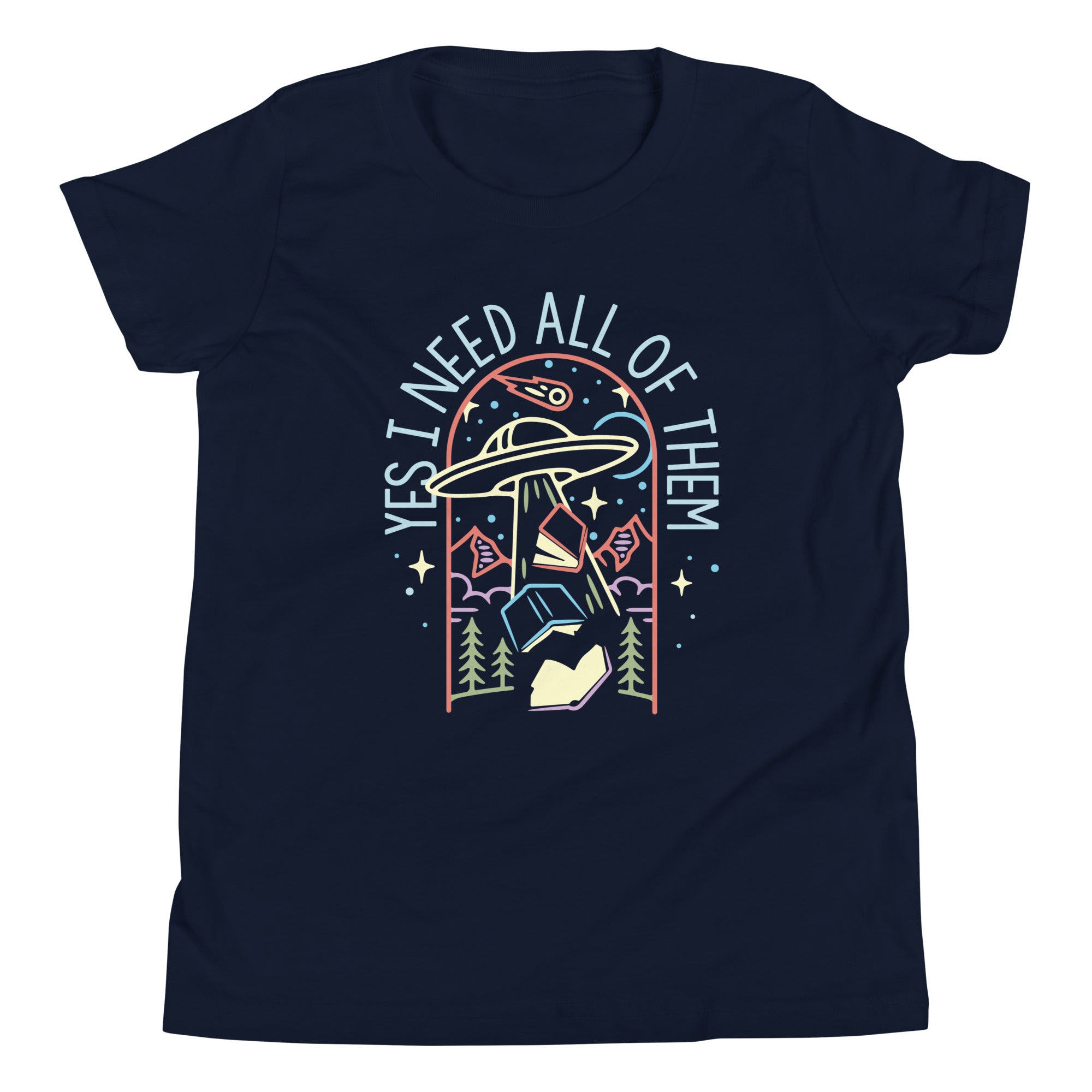 Yes I Need All Of Them Kid's Youth Tee Hoodie, Sweatshirt | PureTeeCo.com (Image 3)
