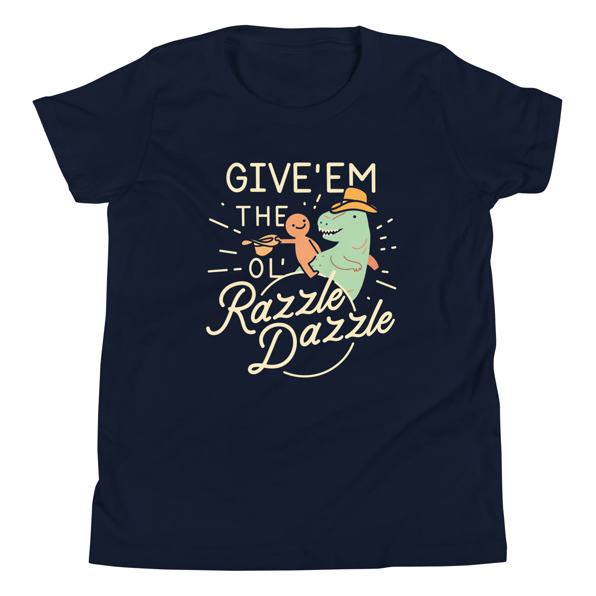 Give'em The Ol' Razzle Dazzle Kid's Youth Tee Hoodie, Sweatshirt | PureTeeCo.com (Image 1)