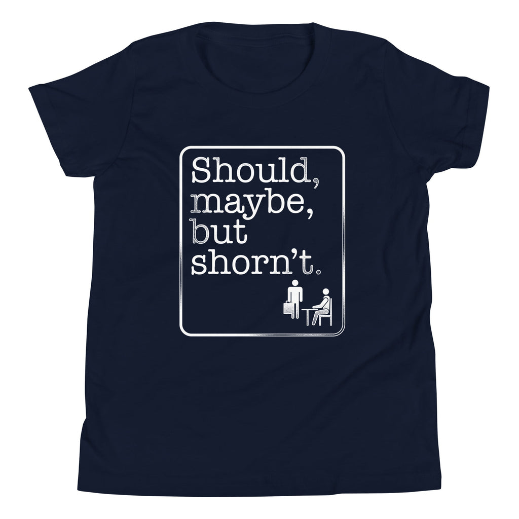 Should, Maybe, But Shorn't Kid's Youth Tee Hoodie, Sweatshirt | PureTeeCo.com (Image 2)