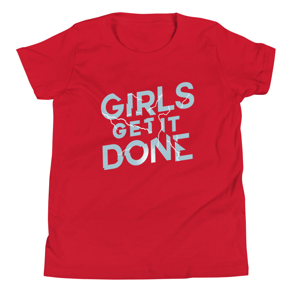 Girls Get It Done Kid's Youth Tee Hoodie, Sweatshirt | PureTeeCo.com (Image 3)