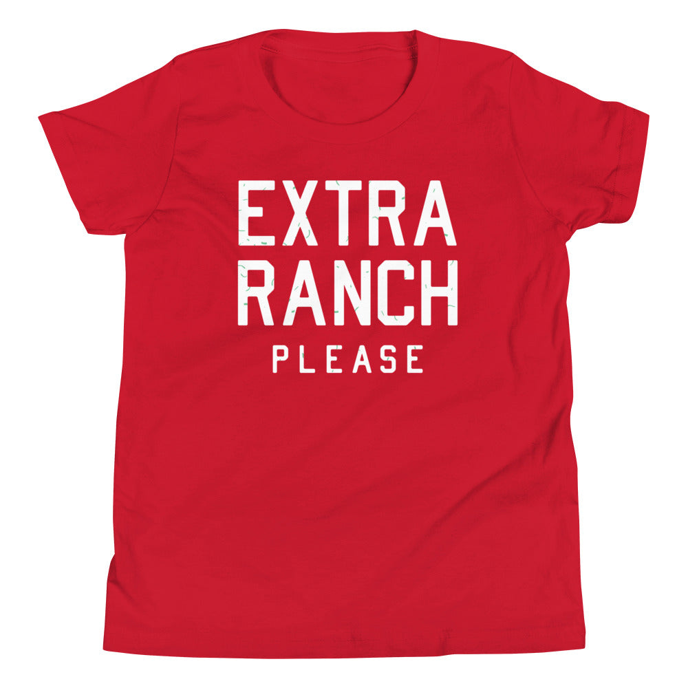 Extra Ranch Please Kid's Youth Tee Hoodie, Sweatshirt | PureTeeCo.com (Image 3)