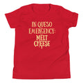 In Queso Emergency: Melt Cheese Kid's Youth Tee Hoodie, Sweatshirt | PureTeeCo.com (Image 1)