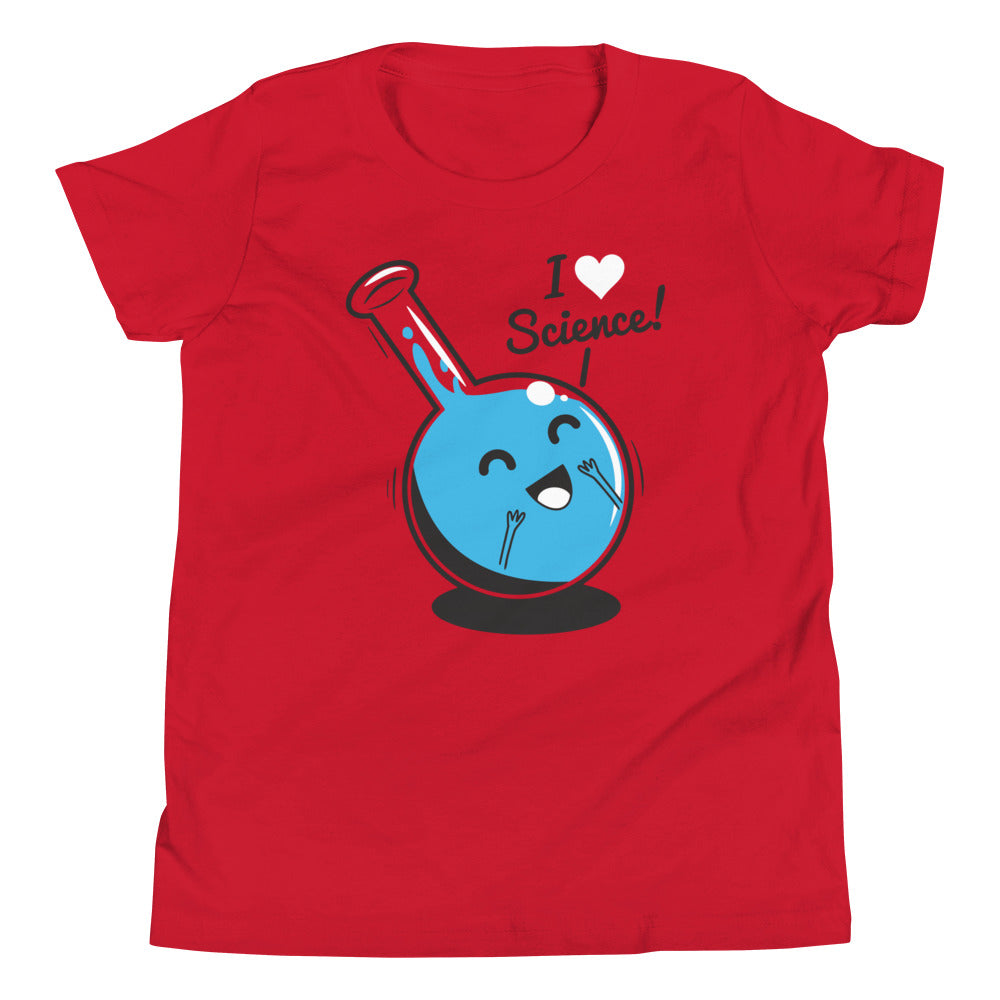 I Heart Science Kid's Youth Tee Hoodie, Sweatshirt | PureTeeCo.com (Image 2)