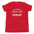 What I Said When I Was Hungry Kid's Youth Tee Hoodie, Sweatshirt | PureTeeCo.com (Image 1)