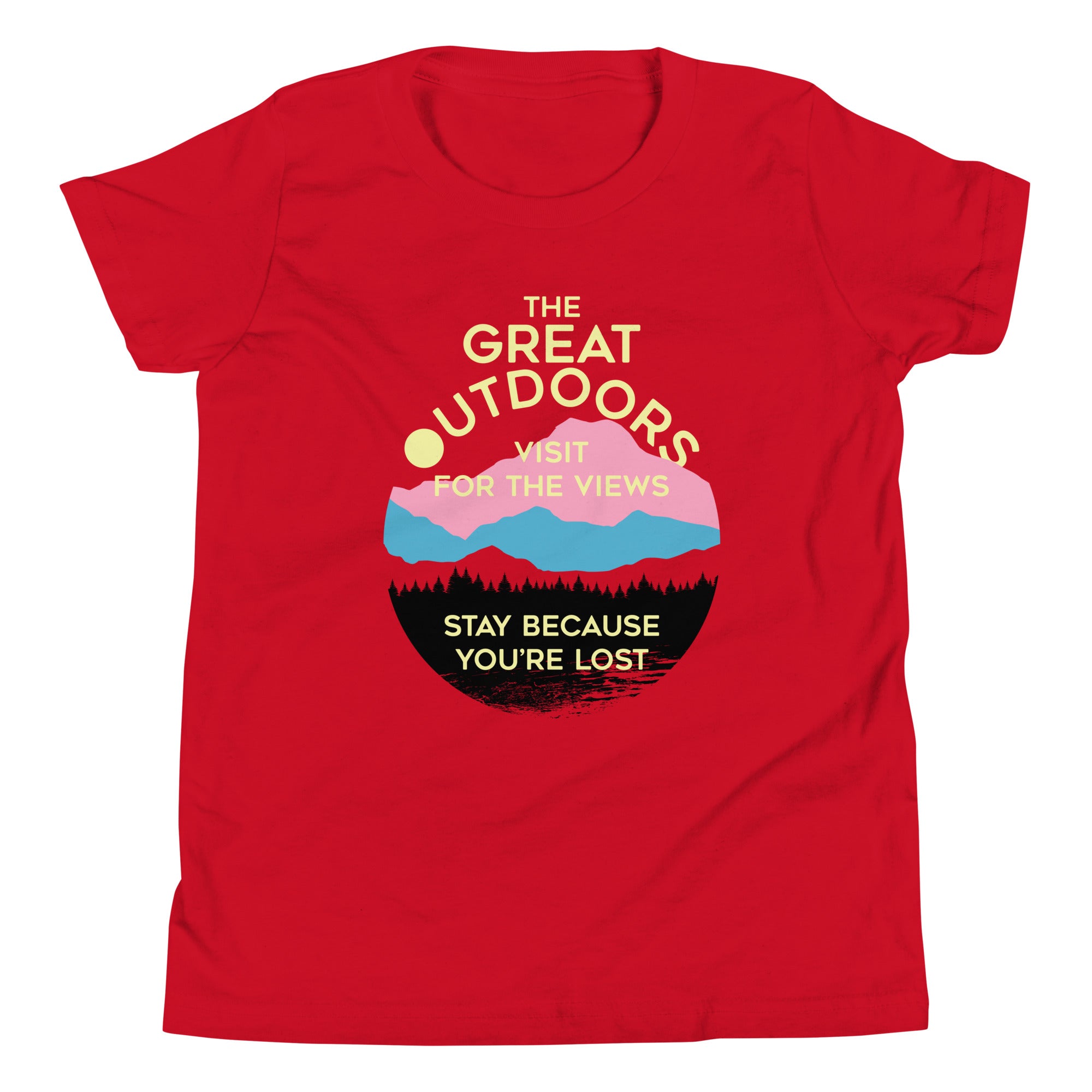 The Great Outdoors Kid's Youth Tee Hoodie, Sweatshirt | PureTeeCo.com (Image 2)