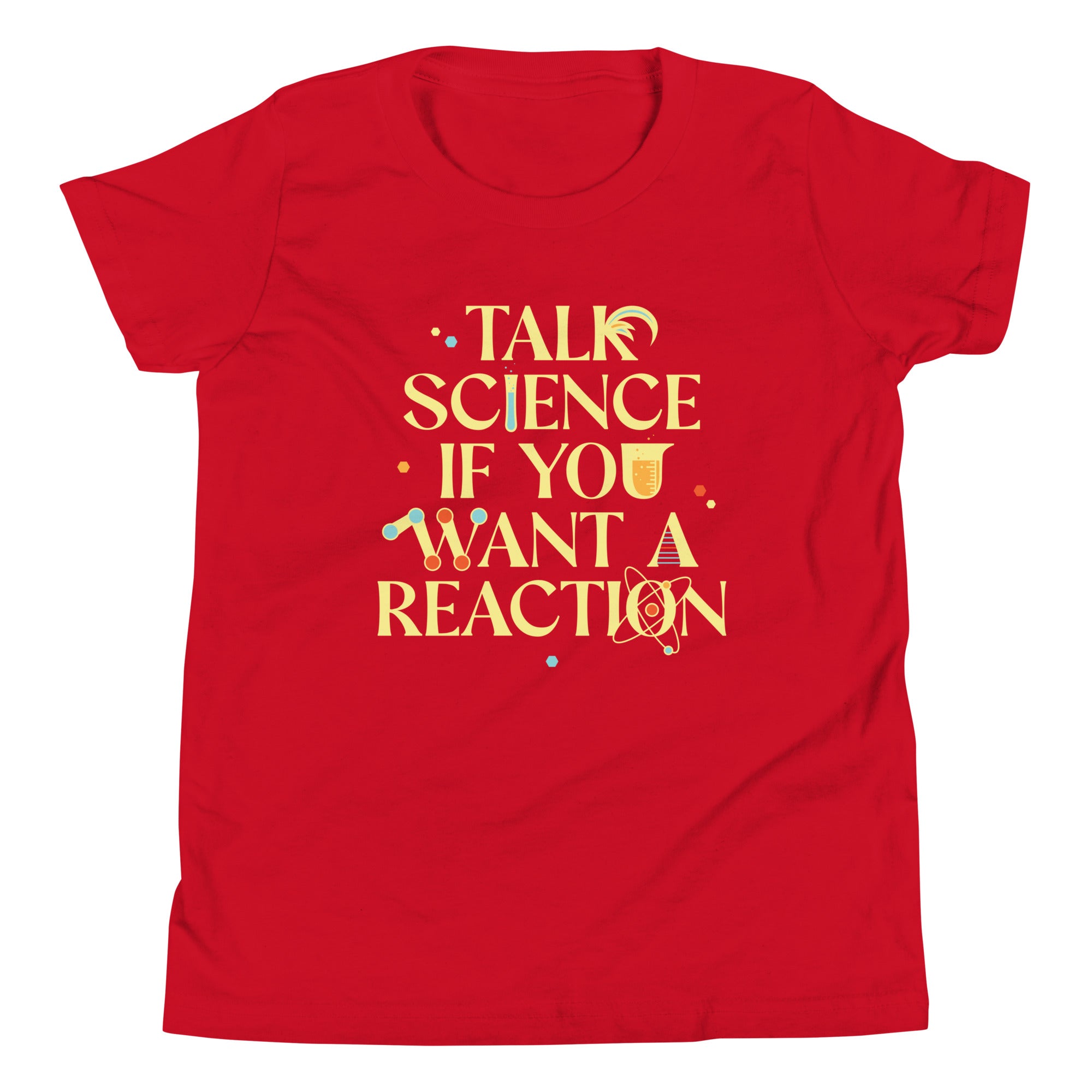 Talk Science If You Want A Reaction Kid's Youth Tee Hoodie, Sweatshirt | PureTeeCo.com (Image 4)