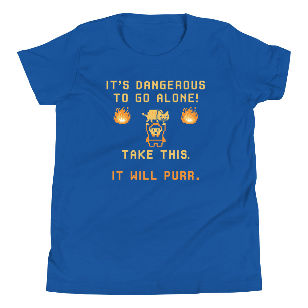 It's Dangerous To Go Alone Kid's Youth Tee Hoodie, Sweatshirt | PureTeeCo.com (Image 4)