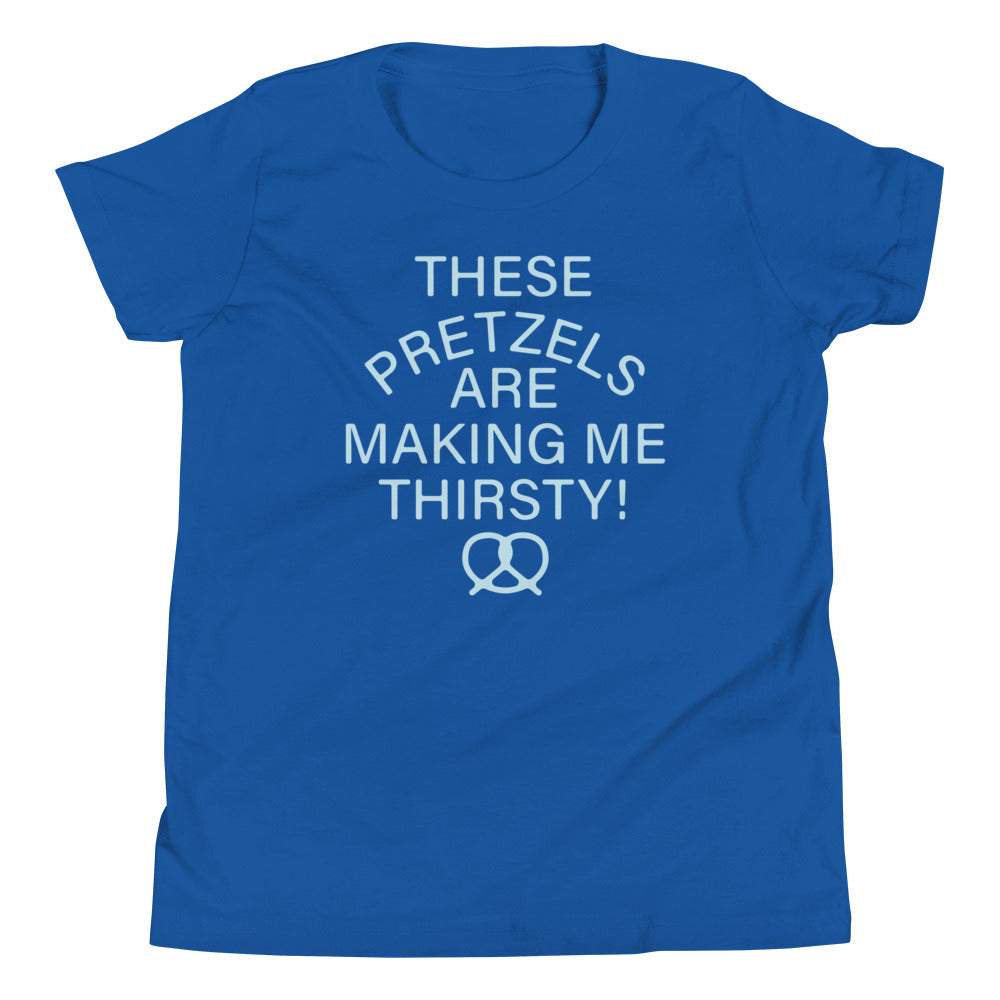 These Pretzels Are Making Me Thirsty! Kid's Youth Tee Hoodie, Sweatshirt | PureTeeCo.com (Image 1)