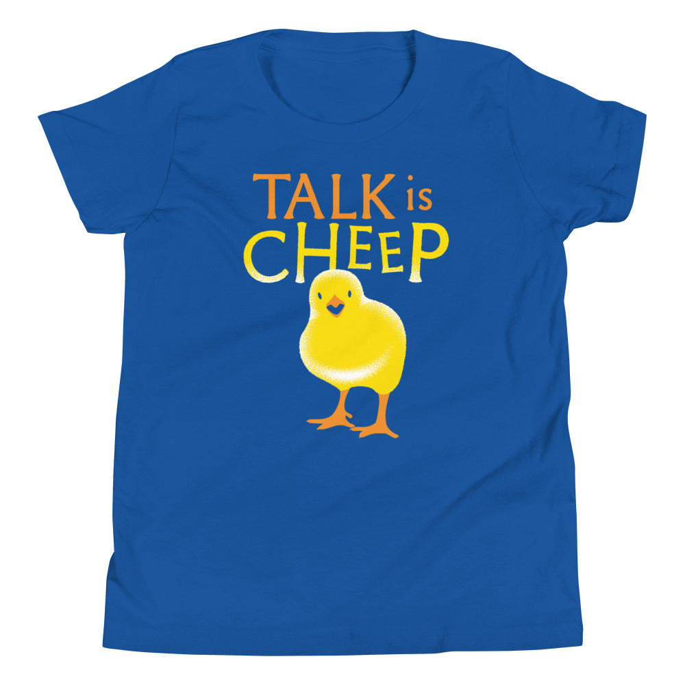 Talk Is Cheep Kid's Youth Tee Hoodie, Sweatshirt | PureTeeCo.com (Image 3)