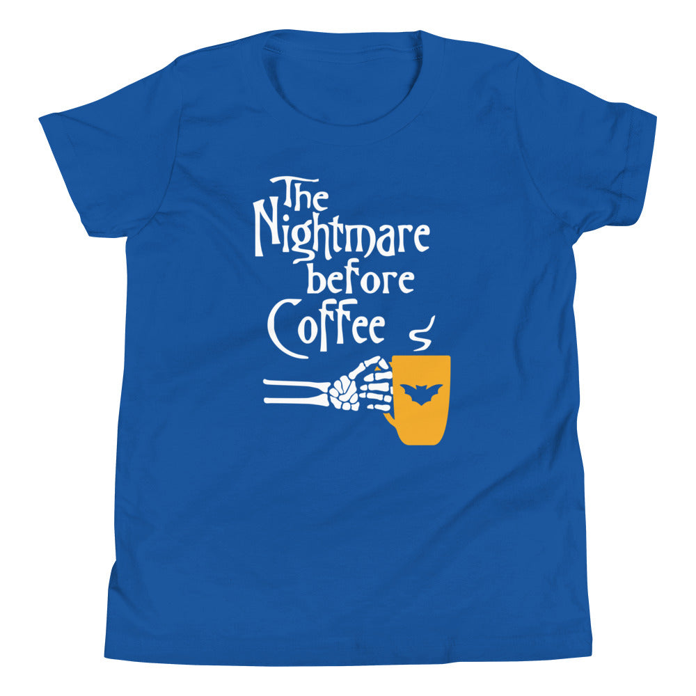 The Nightmare Before Coffee Kid's Youth Tee Hoodie, Sweatshirt | PureTeeCo.com (Image 3)