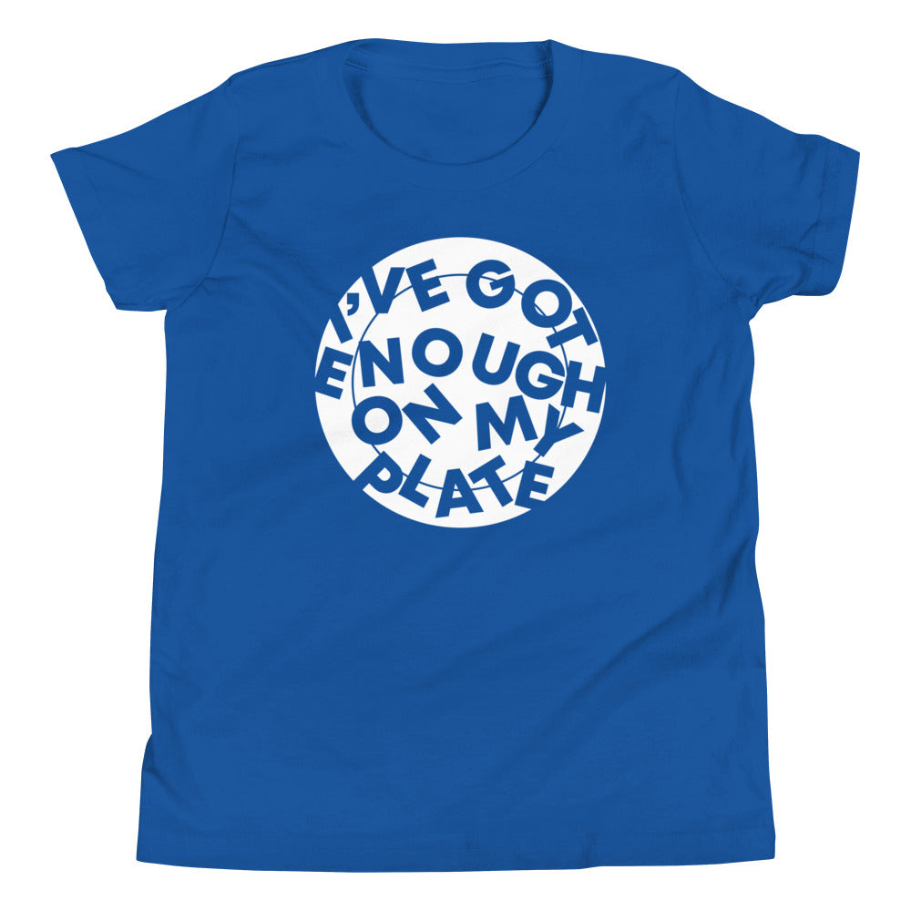 I've Got Enough On My Plate Kid's Youth Tee Hoodie, Sweatshirt | PureTeeCo.com (Image 4)