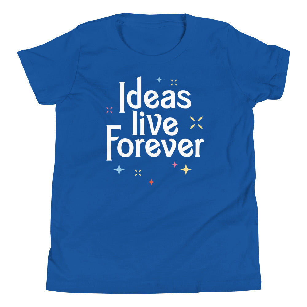 Ideas Live Forever Kid's Youth Tee Hoodie, Sweatshirt | PureTeeCo.com (Image 4)