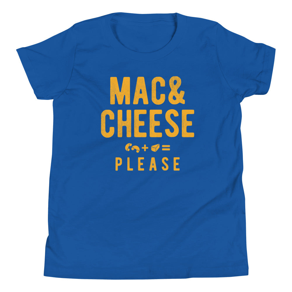 Mac And Cheese Please Kid's Youth Tee Hoodie, Sweatshirt | PureTeeCo.com (Image 1)