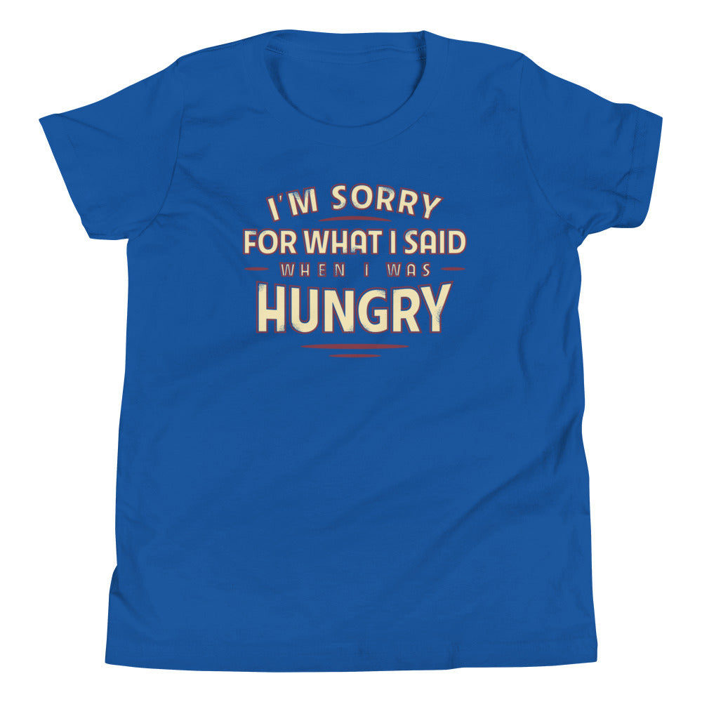 What I Said When I Was Hungry Kid's Youth Tee Hoodie, Sweatshirt | PureTeeCo.com (Image 2)