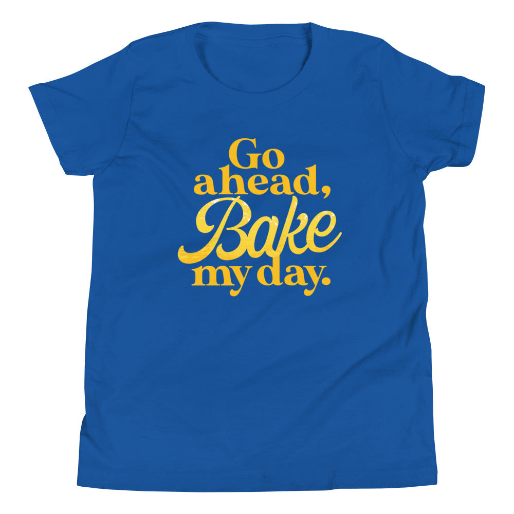 Go Ahead, Bake My Day Kid's Youth Tee Hoodie, Sweatshirt | PureTeeCo.com (Image 5)
