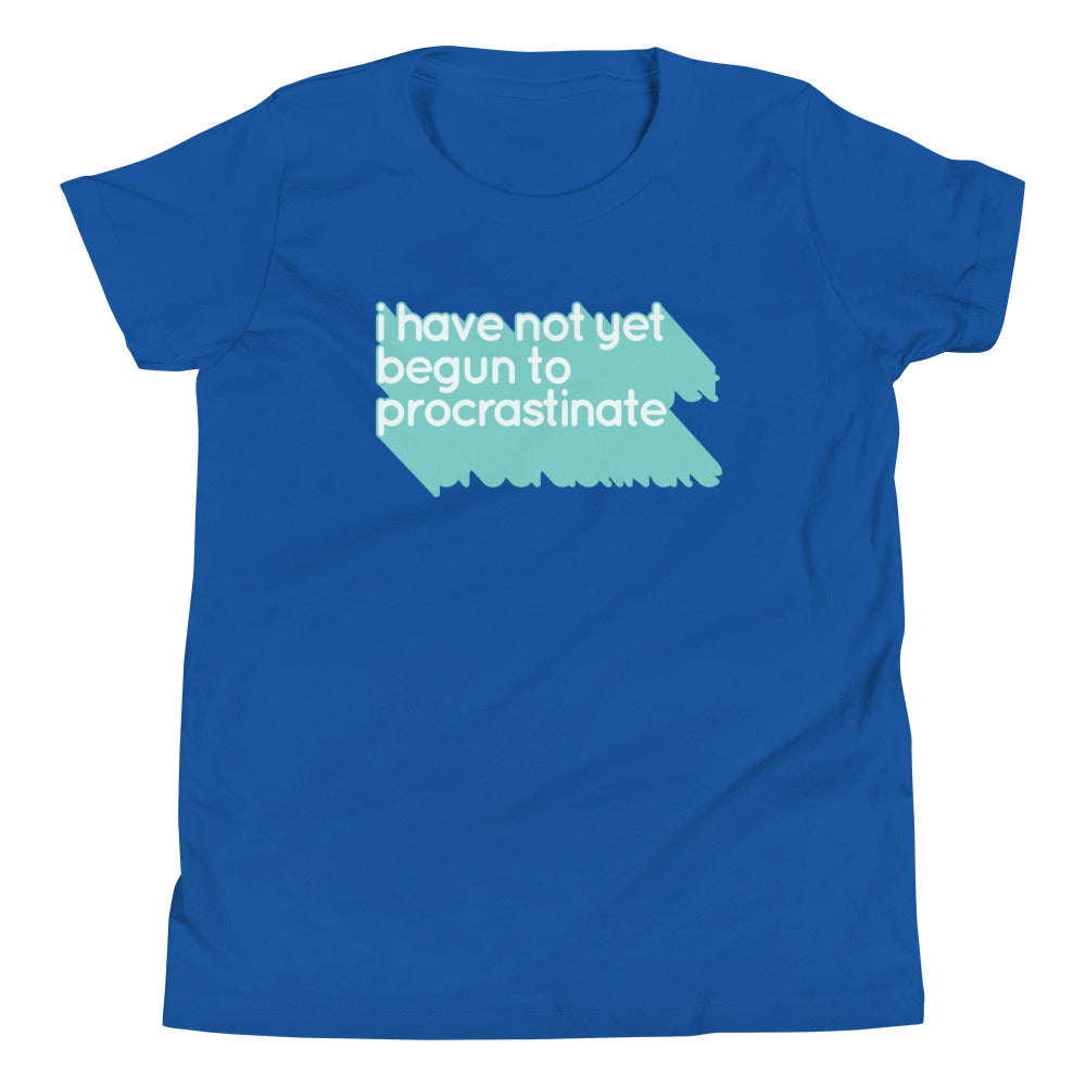 Not Begun To Procrastinate Kid's Youth Tee Hoodie, Sweatshirt | PureTeeCo.com (Image 4)